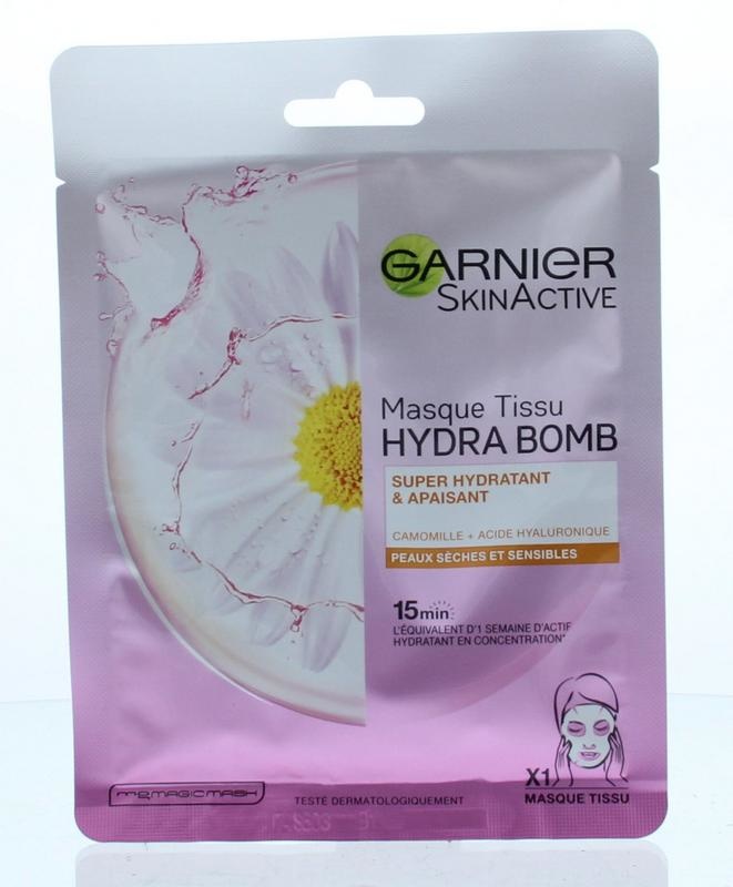 Garnier Garnier Skin active tissue mask kamille hydra bomb (32 gr)