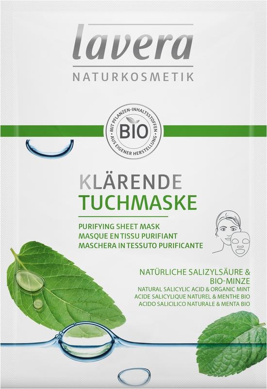 Lavera Lavera Sheetmasker masque en tissu purifying EN-FR-DE-IT (1 st)