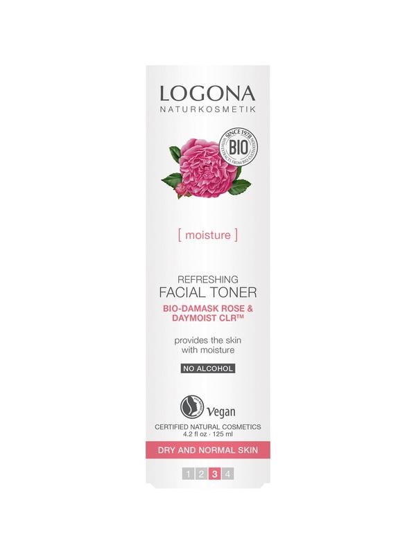 Logona Facial toner bio dasmascus roos/daymoist (125 ml)