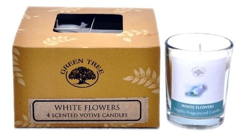 Green Tree Green Tree Geurkaars white flower votives (55 gr)