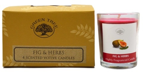 Green Tree Green Tree Geurkaars figs & herbs votives (55 gr)