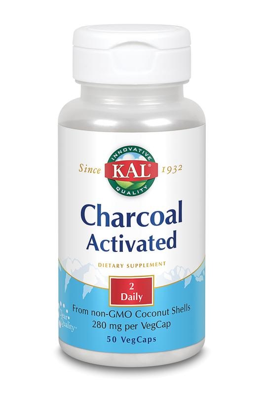 KAL KAL Charcoal activated - actieve kool 280mg (50 vega caps)