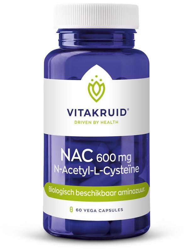 Vitakruid Vitakruid NAC 600 mg N-Acetyl-L-Cysteine (60 vega caps)