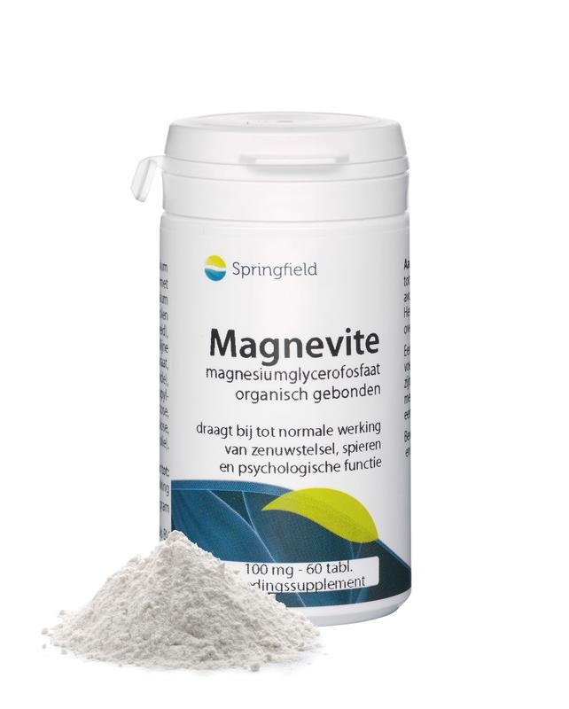 Springfield Springfield Magnevite magnesium glycerofosfaat 100 mg (60 tab)