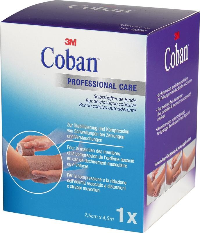 3M Coban zelfklevend zwachtel huidkleur 4.5m x 7.5cm (1 Rol)