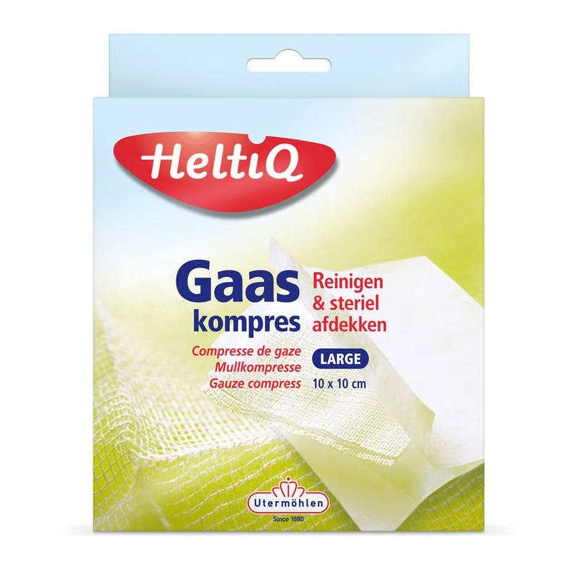 Heltiq Heltiq Gaaskompressen 10 x 10cm (10 st)