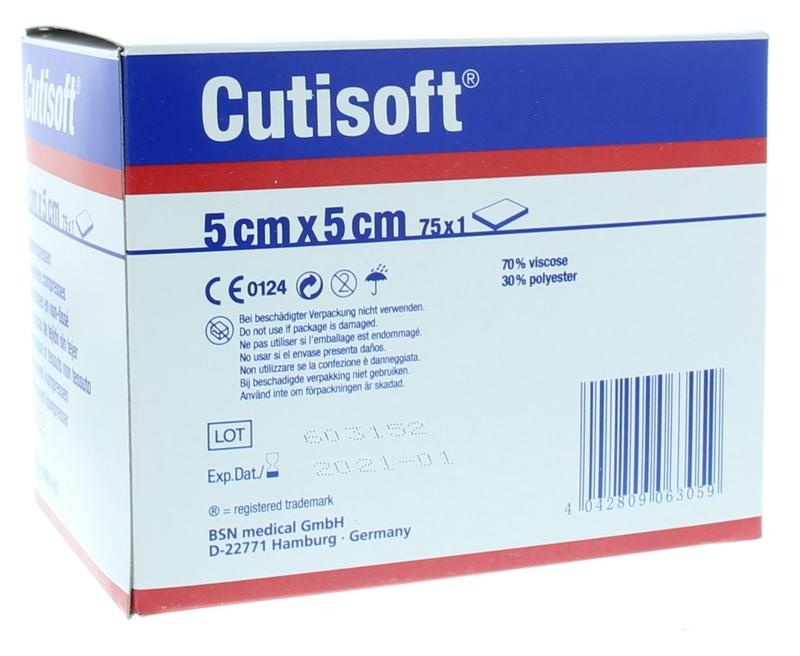 Cutisoft Cutisoft Vliescompressen steriel 5 x 5cm (75 st)