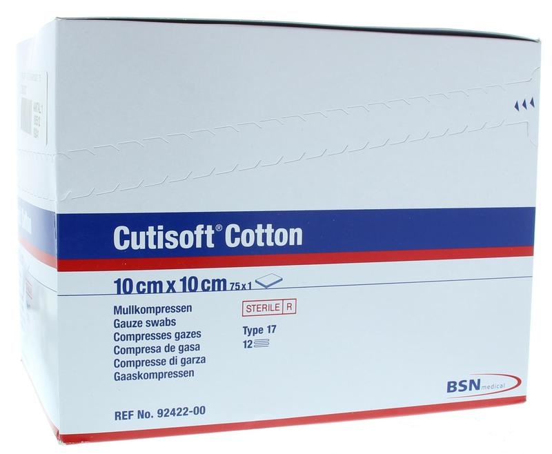 Cutisoft Cutisoft Cotton steriel 10 x 10cm (75 st)
