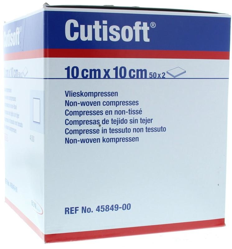 Cutisoft Cutisoft Vliescompres steriel 10 x 10cm 4 laags (100 st)