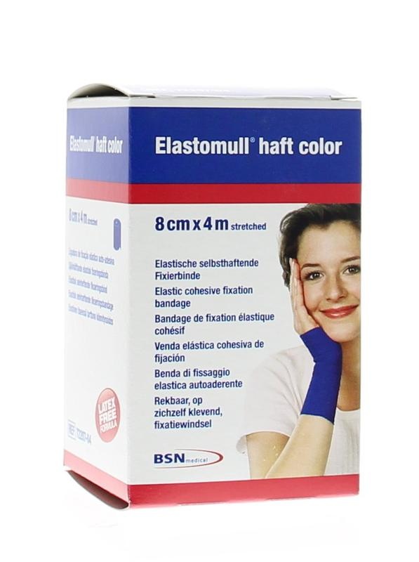 Elastomull Elastomull Haft 4m x 8cm 72207 4 blauw (1 st)