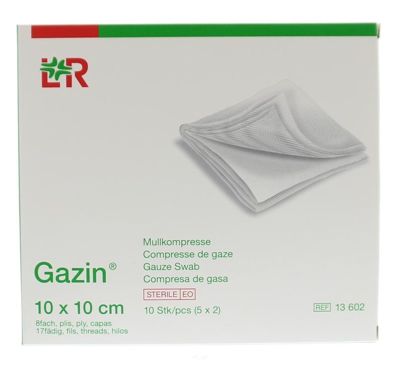 Gazin Gazin Gaaskompres 10 x 10 steriel 5 x 2 (10 st)