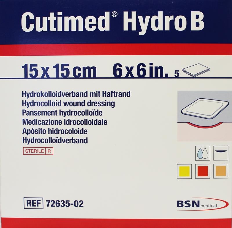 Cutimed Hydro B 15 x 15 cm (5 stuks)