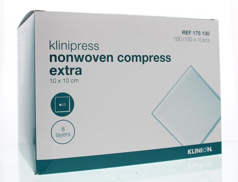 Klinion Klinion Non-woven compres 10 x 10cm extra (100 st)