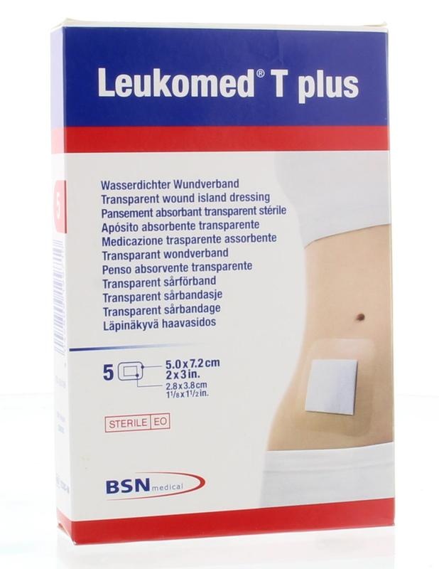 Leukomed Leukomed T plus 5cm x 7.2cm (5 st)