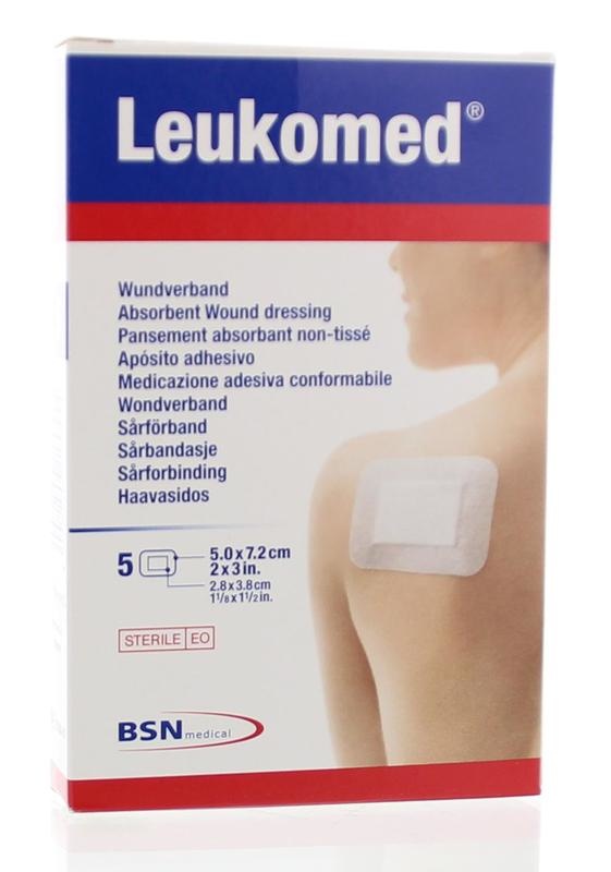 Leukomed Leukomed 7.2 x 5cm steriel (5 st)