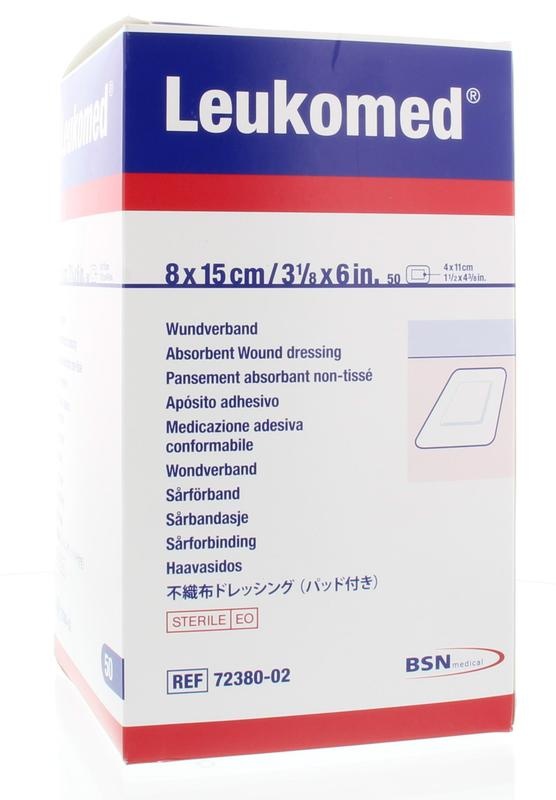 Leukomed Leukomed 8.0 x 15cm steriel (50 st)