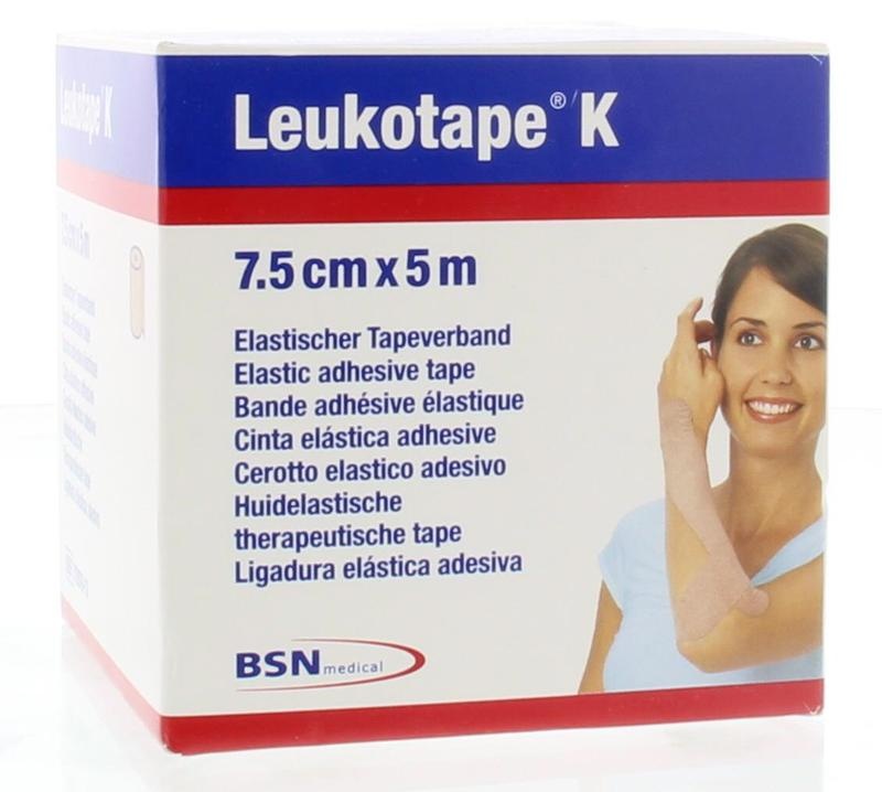 Leukotape Leukotape K 5m x 7.5cm huidkleur (1 st)