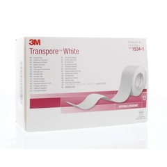 3M Transpore hechtpleister 9.1 x 2.5 (12 Rol)