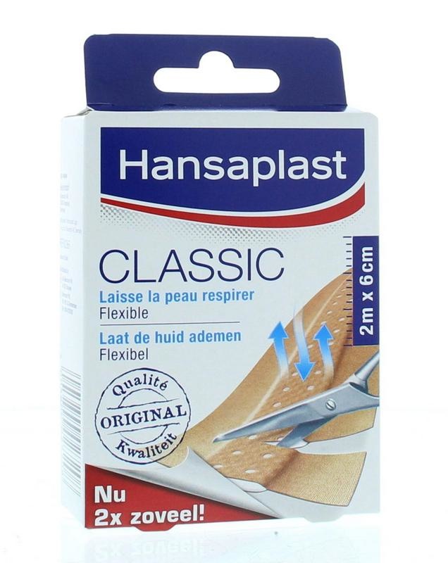 Hansaplast Hansaplast Classic 2m x 6cm (1 st)
