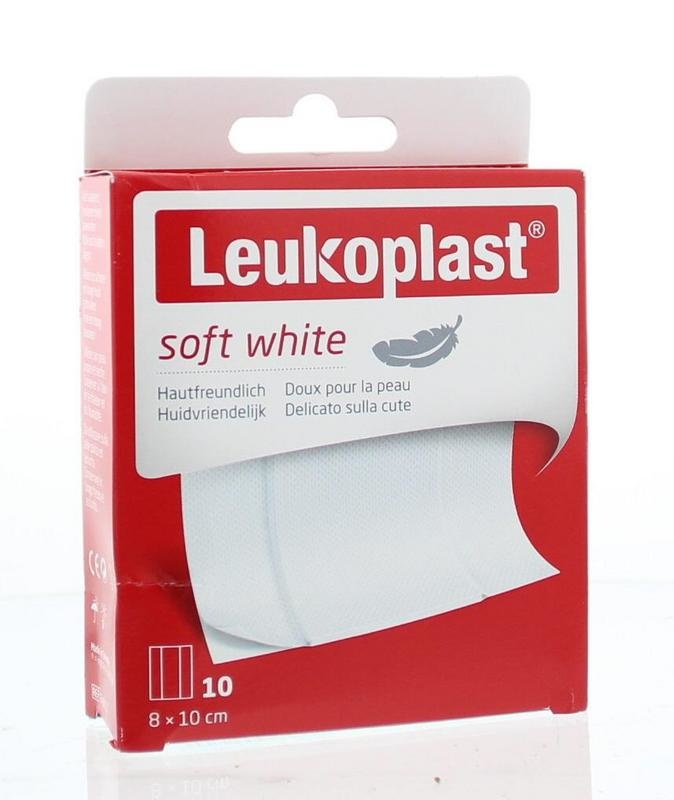 Leukoplast Soft white 8 x 10 cm (10 stuks)