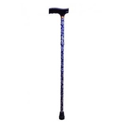 Able 2 Wandelstok opvouw gebloemd 84-94cm (1 st)