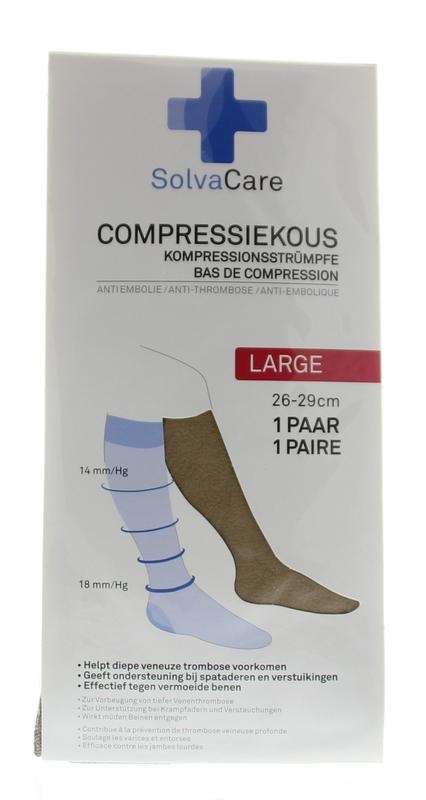 Solvacare Solvacare Compressiekous beige L 26 - 29 cm (1 Paar)