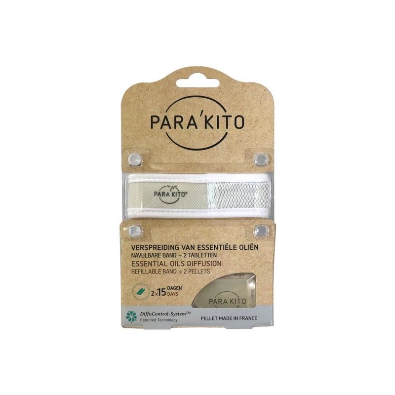 Parakito Parakito Armband wit met 2 tab (1 st)