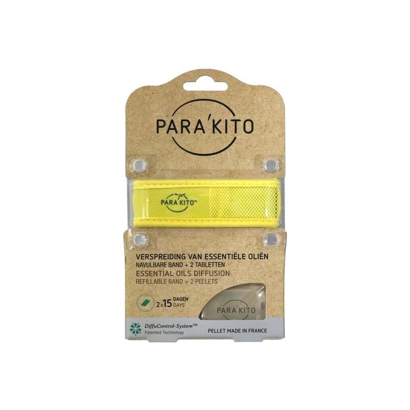 Parakito Parakito Armband geel met 2 tab (1 st)