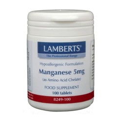 Lamberts Mangaan (manganese) 4mg (100 tab)