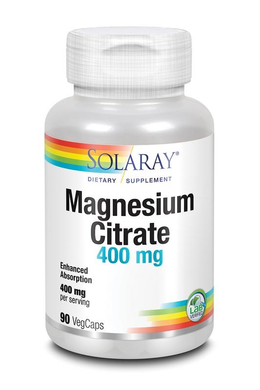 Solaray Magnesium citraat 400 mg (90 vcaps)