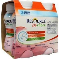 Resource 2-0 Fibre aardbei 200 gr (4 st)