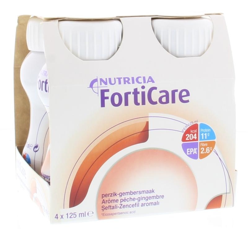 Nutricia Nutricia Forticare peach/ginger 125 gr (4 st)