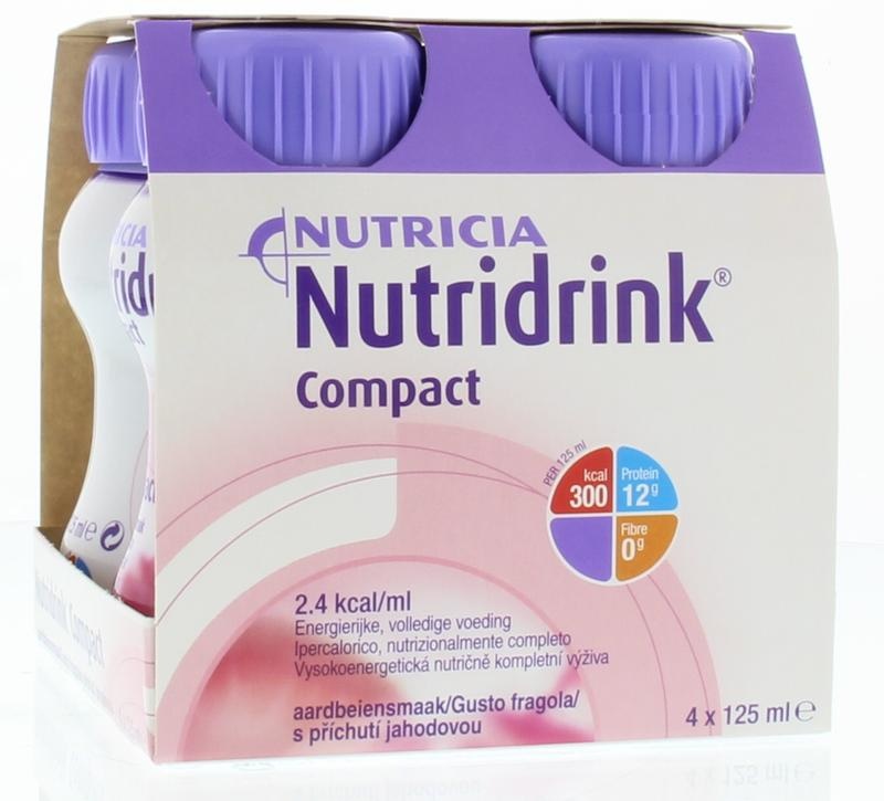 Nutridrink Nutridrink Compact aardbei 125ml (4 st)