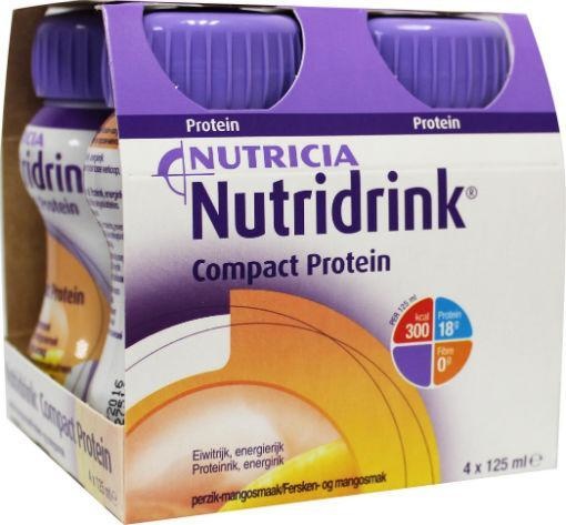 Nutridrink Nutridrink Compact proteine perzik/mango 125ml (4 st)