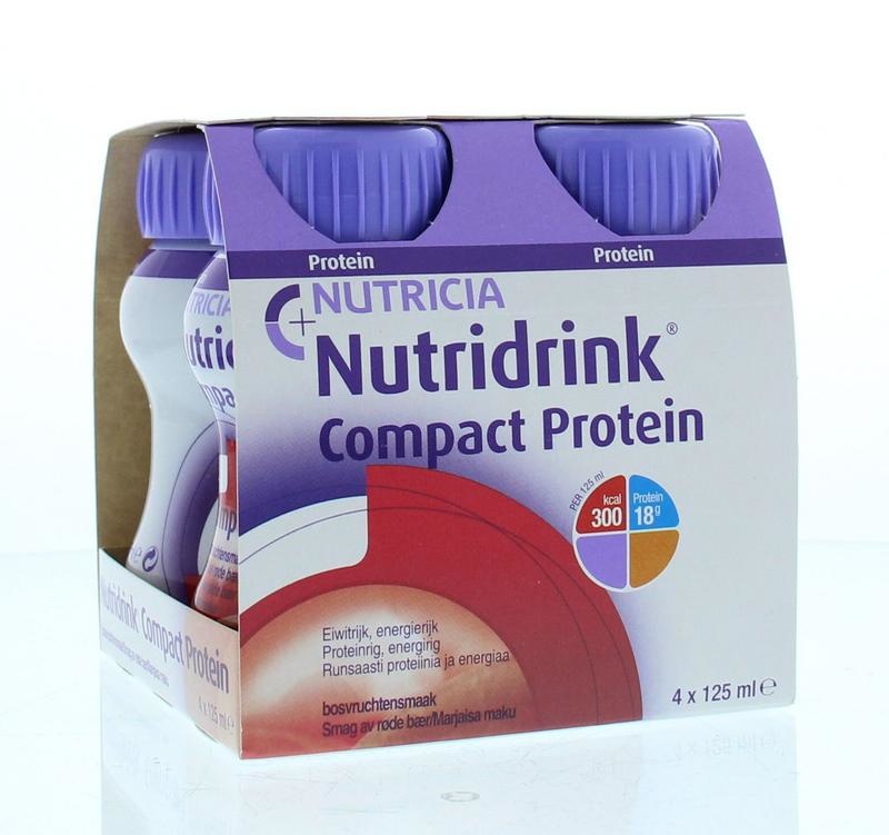 Nutridrink Nutridrink Compact protein rode vruchten 125 gr (4 st)