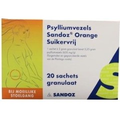 Sandoz Psylliumvezels granulen suikervrij (20 Sachets)