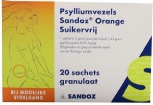 Sandoz Sandoz Psylliumvezels granulen suikervrij (20 Sachets)