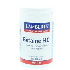 Lamberts Betaine HCL 324mg/Pepsine 5mg (180 tab)