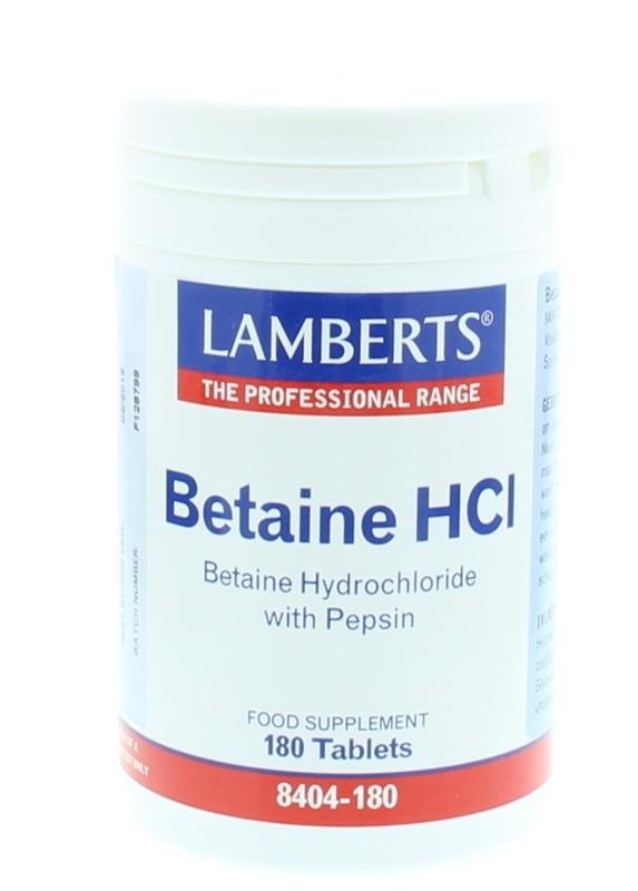 Lamberts Lamberts Betaine HCL 324mg/Pepsine 5mg (180 tab)