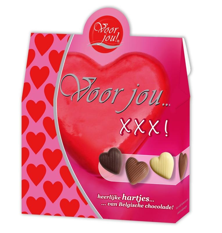 Voor Jou! Voor Jou! Cadeau doos hartjes XXX (100 gr)