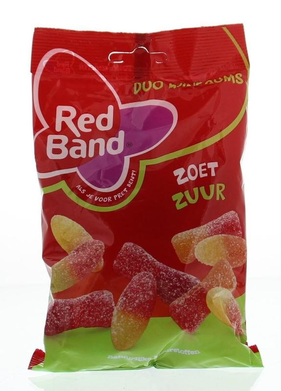 Red Band Red Band Duo winegums zoet/zuur (166 gr)