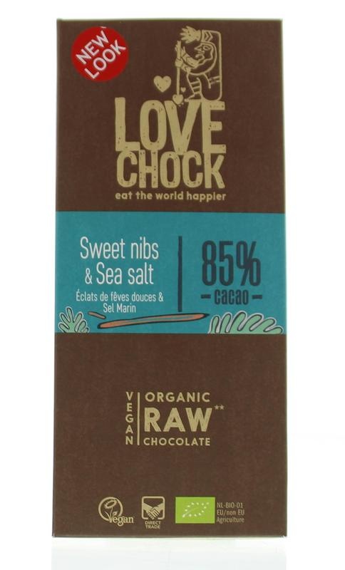 Lovechock Lovechock Sweet nibs & seasalt bio (70 gr)