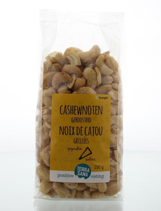 Terrasana Terrasana Cashewnoten roasted zout bio (250 gr)