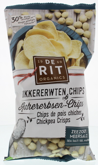 De Rit De Rit Kikkererwtenchips zeezout bio (75 gr)