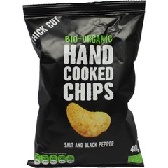 Trafo Chips handcooked zout en peper bio (40 gr)