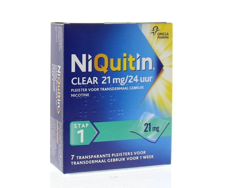 Niquitin Niquitin Stap clear 21 mg/24 uur (7 st)