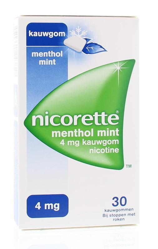 Nicorette Nicorette Kauwgom 4mg menthol mint (30 st)