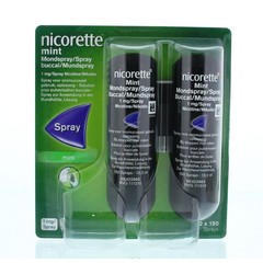 Nicorette Mondspray mint 1mg duo verpakking (1 Set)