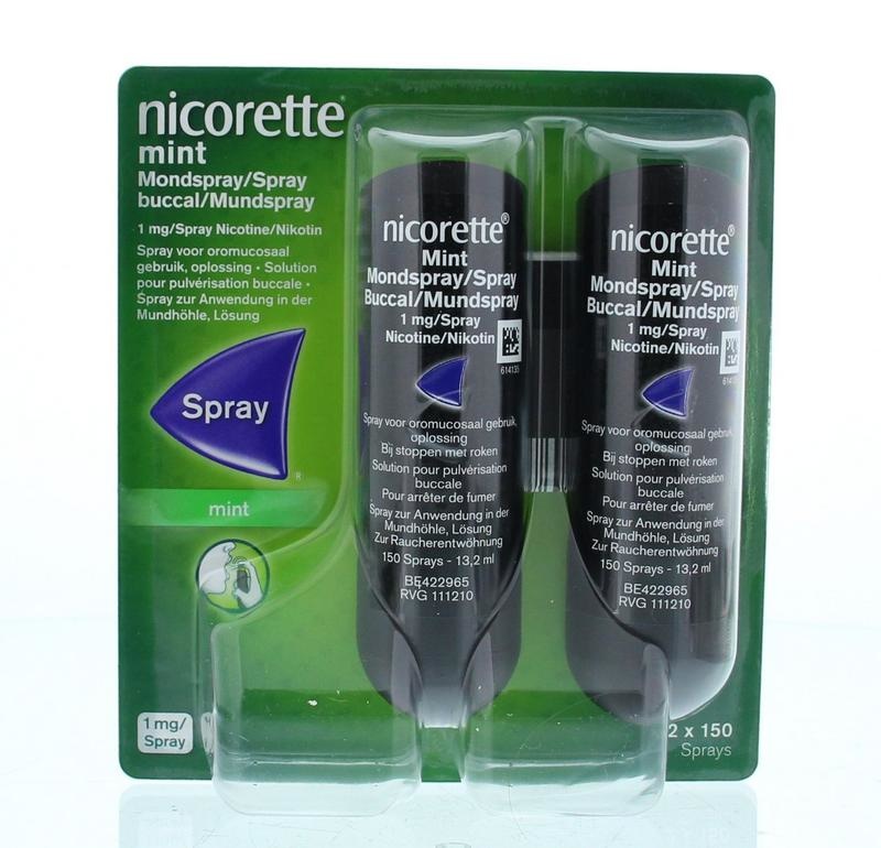 Nicorette Nicorette Mondspray mint 1mg duo verpakking (1 Set)