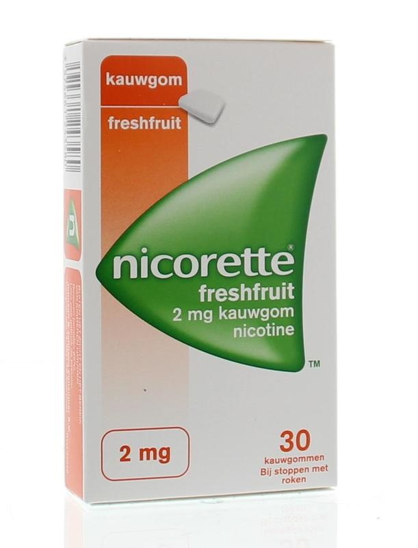 Nicorette Nicorette Kauwgom 2mg freshfruit (30 st)